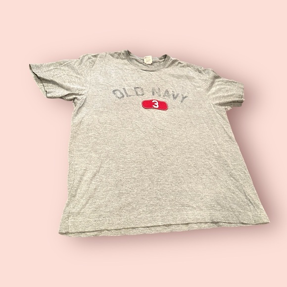 Old Navy Other - Old Navy Heather Gray Tee with Red Accent